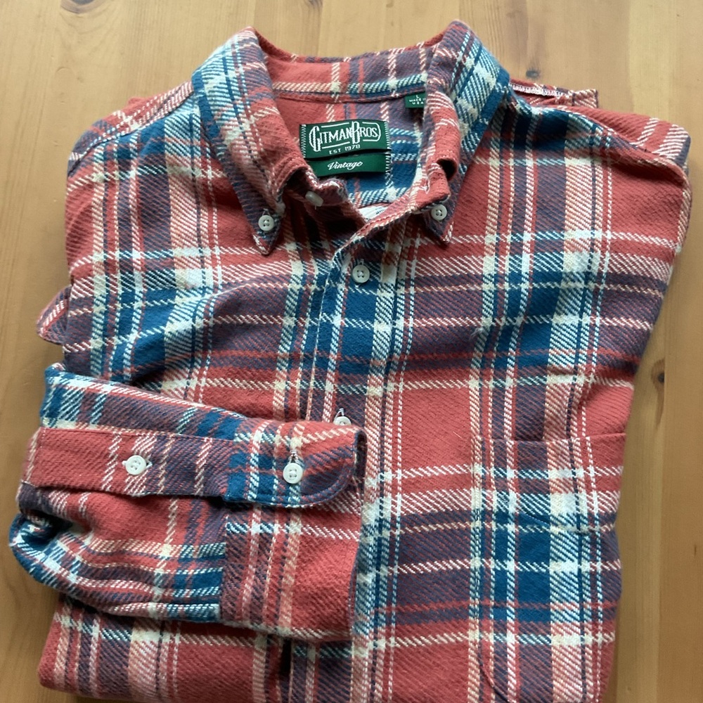 Gitman Brothers Red and Blue Checkered Shirt - Picture 2 of 3